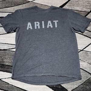 ARIAT REBAR CHARCOAL HEATHER COTTON STRONG CREWNECK WORK TEE-SHIRT LARGE